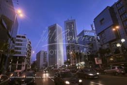 Image du Maroc Professionnelle de  Le Casablanca Twin Center est situé sur le Boulevard Zerktouni, ce quartier fait partie du centre moderne de la ville,  Dimanche 11 Février 2007. (Photo / Abdeljalil Bounhar) 